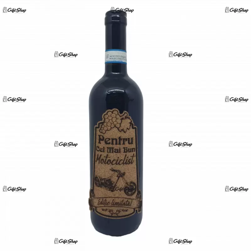 Pentru cel mai bun motociclist retro, editie limitata, vin rosu cabernet sauvignon, demisec, 750ml, 13.5% alcool