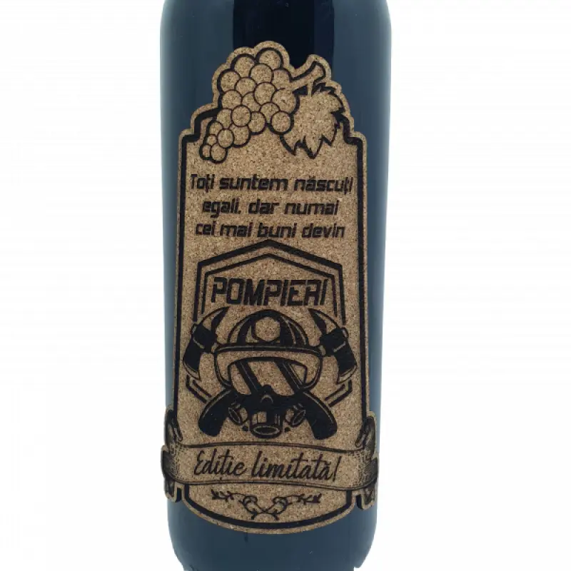 Pentru cel mai bun pompier, model 2, eticheta pluta cu mesaj