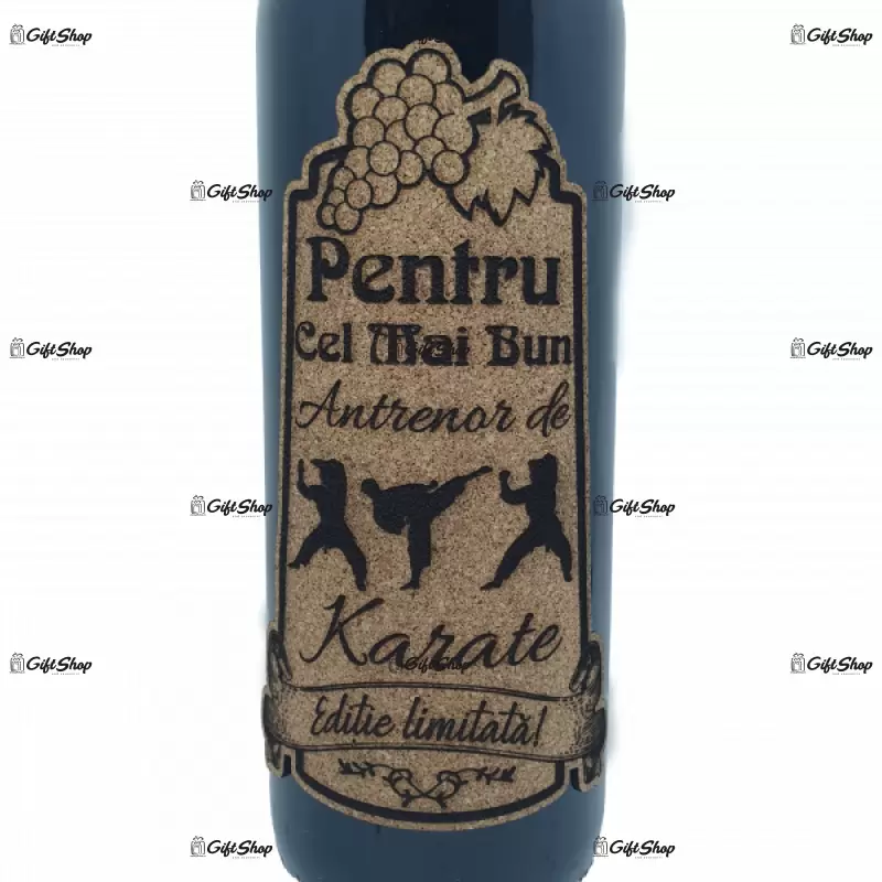 Pentru cel mai bun antrenor de karate, editie limitata, vin rosu cabernet sauvignon, demisec, 750ml, 13.5% alcool