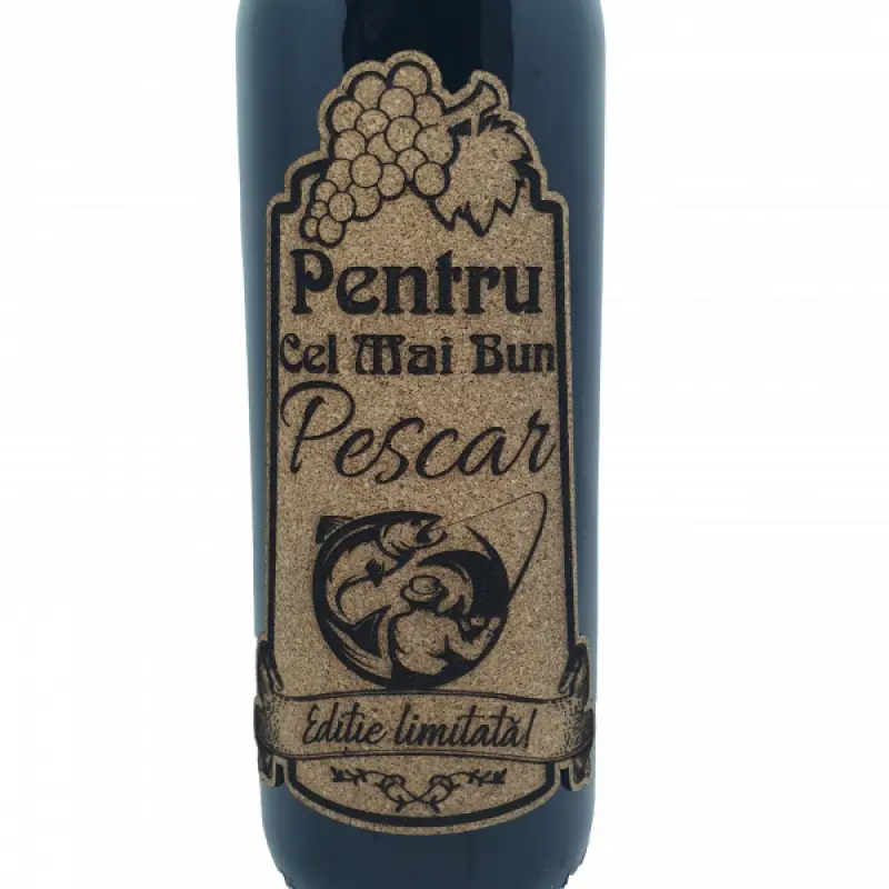 Pentru cel mai bun pescar, model 1, eticheta pluta cu mesaj
