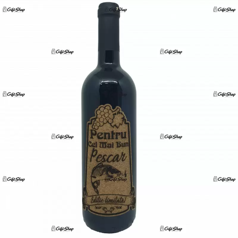 Pentru cel mai bun pescar, model 2, editie limitata, vin rosu cabernet sauvignon, demisec, 750ml, 13.5% alcool