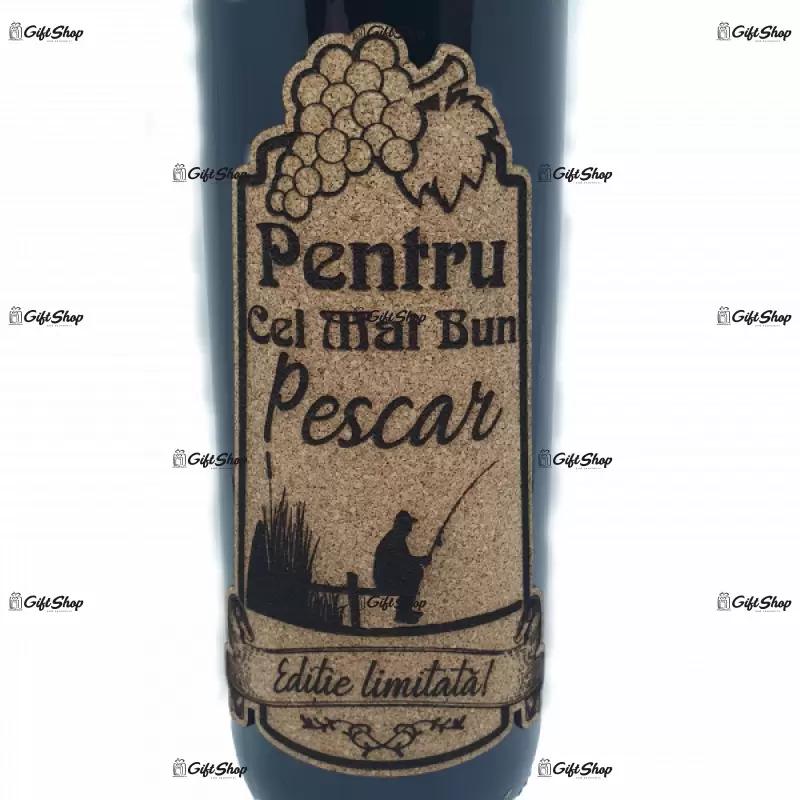 Pentru cel mai bun pescar, model 3, editie limitata, vin rosu cabernet sauvignon, demisec, 750ml, 13.5% alcool