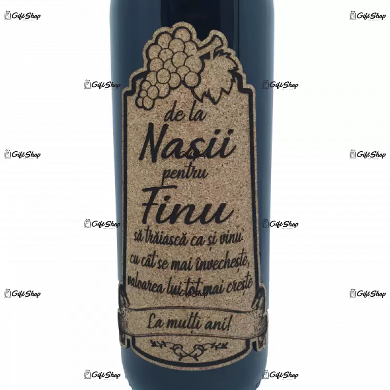 De la nasii pentru finu, editie limitata, vin rosu cabernet sauvignon, demisec, 750ml, 13.5% alcool