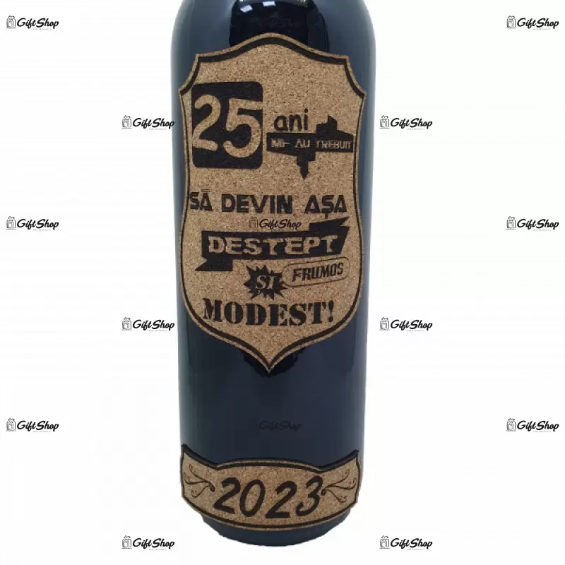 25 de ani mi-au trebuit sa devin asa destept, editie limitata, vin rosu cabernet sauvignon, demisec, 750ml, 13.5% alcool