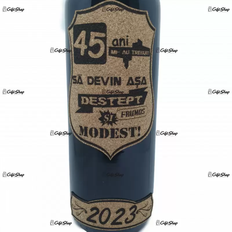 45 de ani mi-au trebuit sa devin asa destept, editie limitata, vin rosu cabernet sauvignon, demisec, 750ml, 13.5% alcool