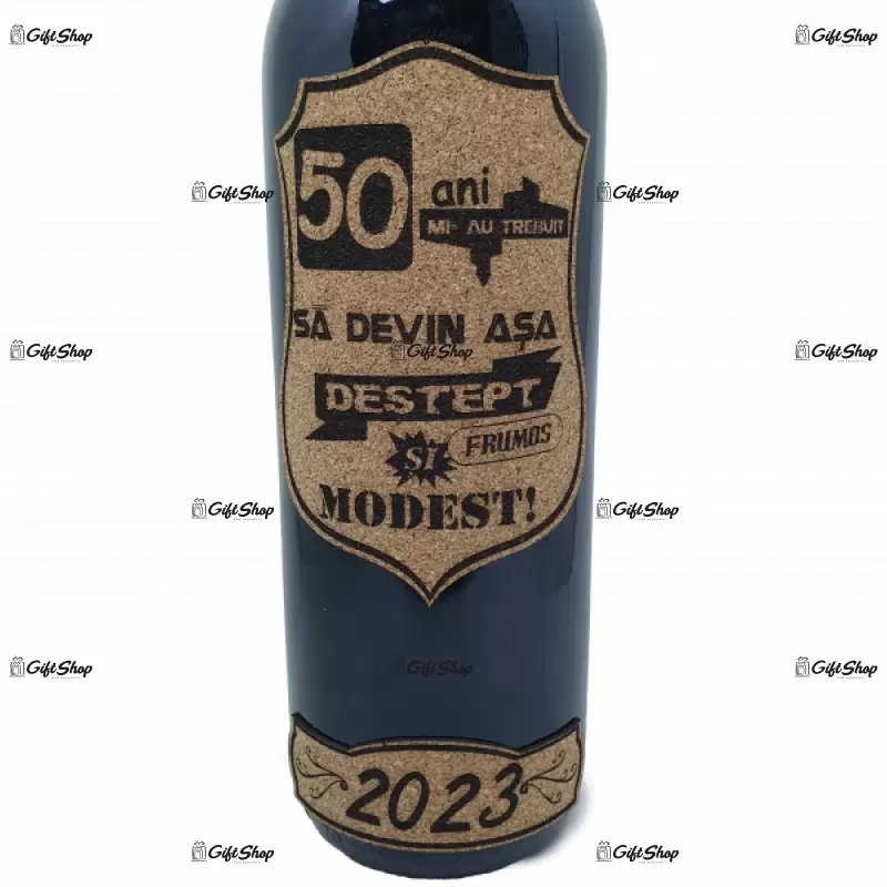 50 de ani mi-au trebuit sa devin asa destept, editie limitata, vin rosu cabernet sauvignon, demisec, 750ml, 13.5% alcool