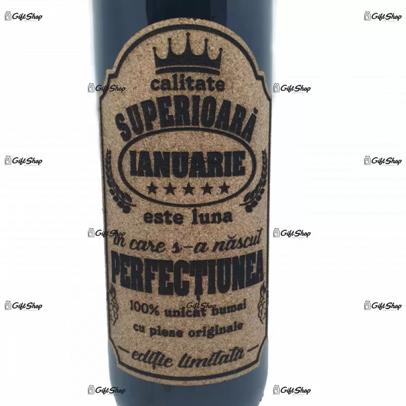 Ianuarie este luna in care s-a nascut perfectiunea, editie limitata, vin rosu cabernet sauvignon, demisec, 750ml, 13.5% alcool