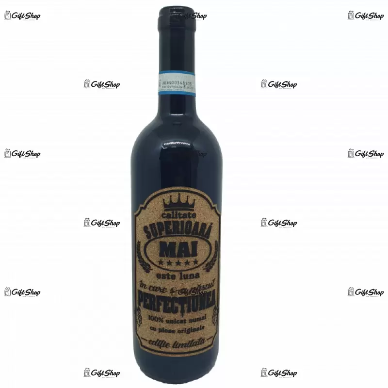 Mai este luna in care s-a nascut perfectiunea, editie limitata, vin rosu cabernet sauvignon, demisec, 750ml, 13.5% alcool