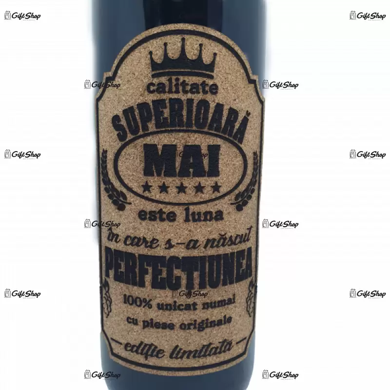 Mai este luna in care s-a nascut perfectiunea, editie limitata, vin rosu cabernet sauvignon, demisec, 750ml, 13.5% alcool