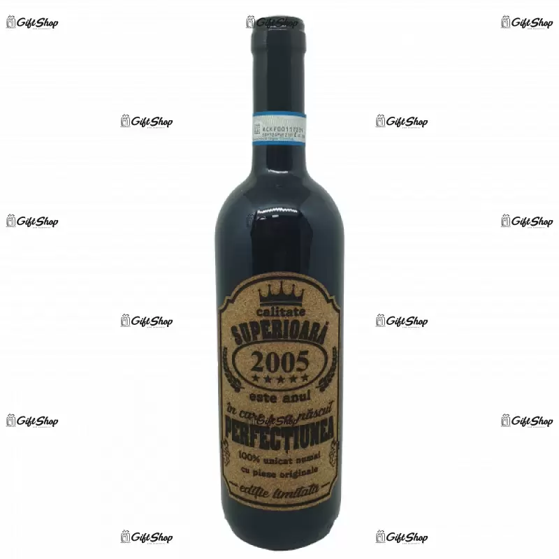 2005 este anul in care s-a nascut perfectiunea, editie limitata, vin rosu cabernet sauvignon, demisec, 750ml, 13.5% alcool