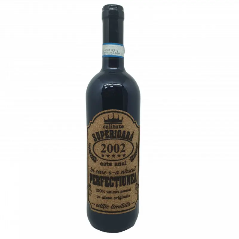 2002 este anul in care s-a nascut perfectiunea, eticheta pluta cu mesaj