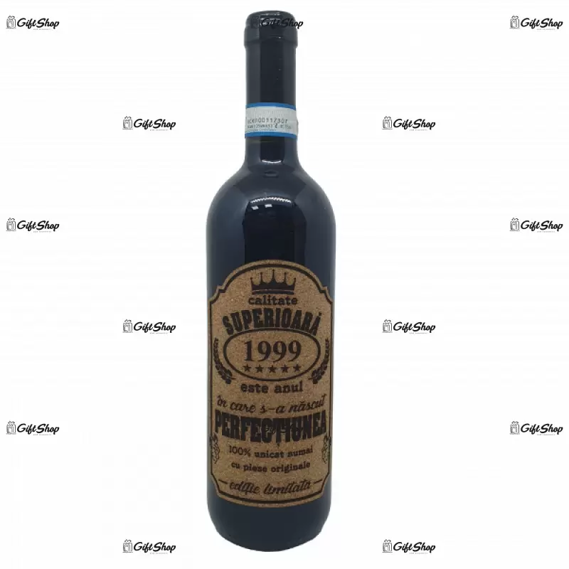 1999 este anul in care s-a nascut perfectiunea, editie limitata, vin rosu cabernet sauvignon, demisec, 750ml, 13.5% alcool