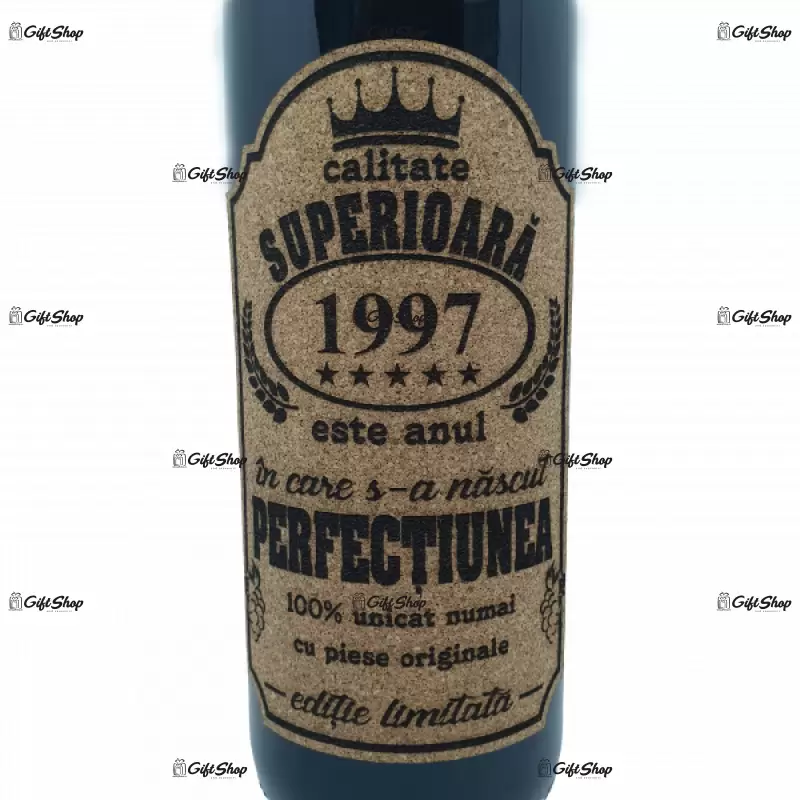 1997 este anul in care s-a nascut perfectiunea, editie limitata, vin rosu cabernet sauvignon, demisec, 750ml, 13.5% alcool