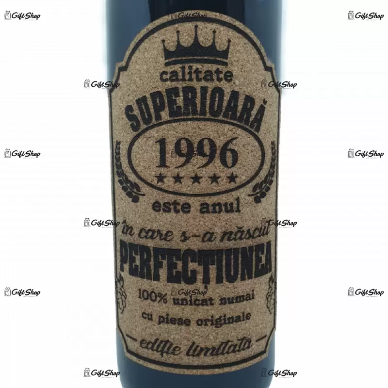 1996 este anul in care s-a nascut perfectiunea, editie limitata, vin rosu cabernet sauvignon, demisec, 750ml, 13.5% alcool