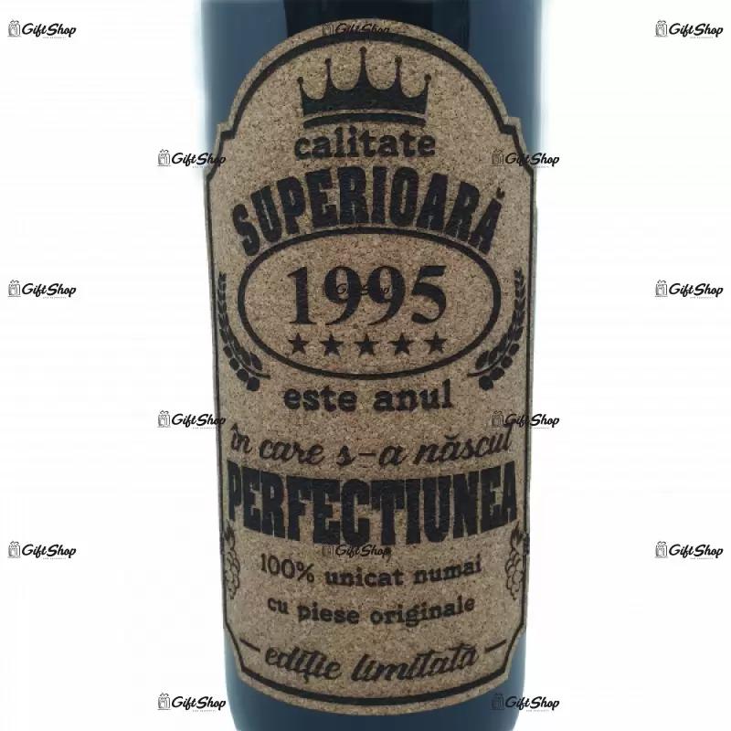 1995 este anul in care s-a nascut perfectiunea, editie limitata, vin rosu cabernet sauvignon, demisec, 750ml, 13.5% alcool