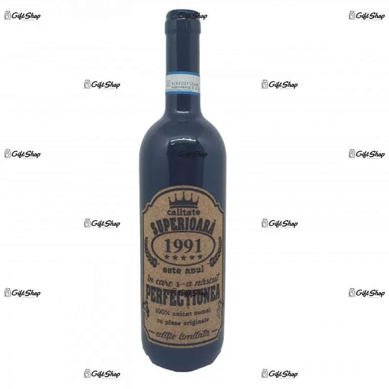 1991 este anul in care s-a nascut perfectiunea, editie limitata, vin rosu cabernet sauvignon, demisec, 750ml, 13.5% alcool
