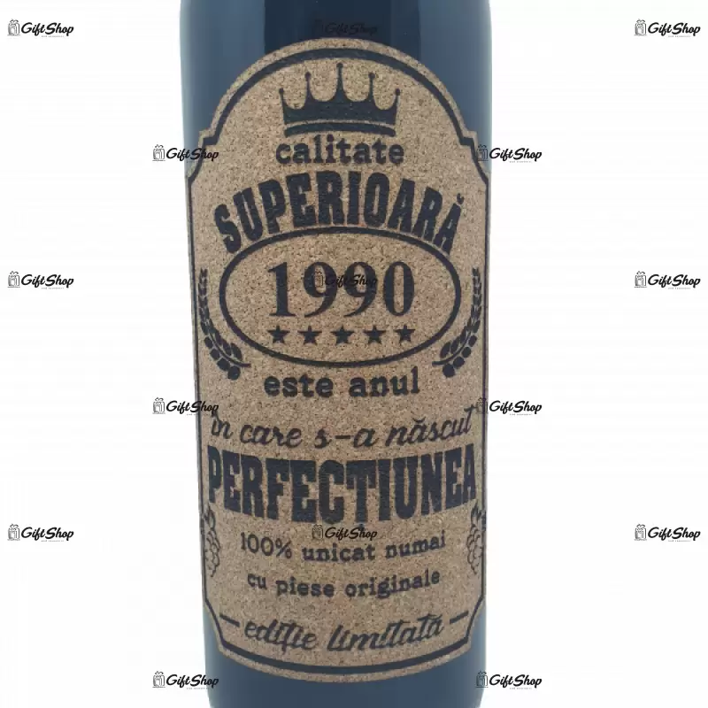1990 este anul in care s-a nascut perfectiunea, editie limitata, vin rosu cabernet sauvignon, demisec, 750ml, 13.5% alcool