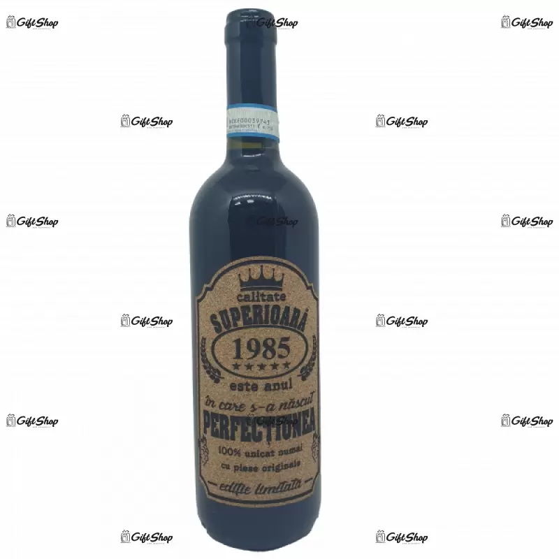1985 este anul in care s-a nascut perfectiunea, editie limitata, vin rosu cabernet sauvignon, demisec, 750ml, 13.5% alcool