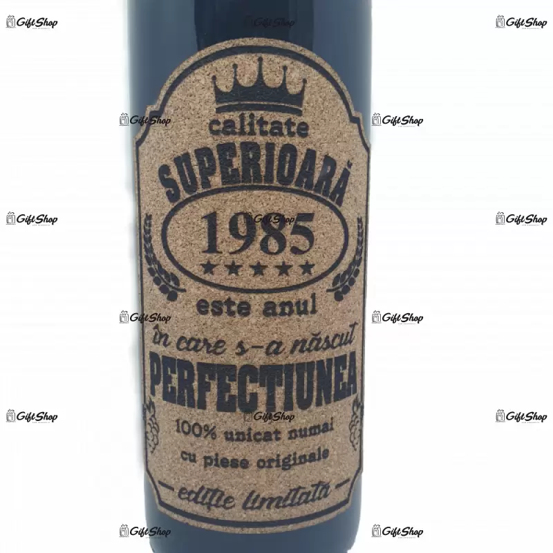 1985 este anul in care s-a nascut perfectiunea, editie limitata, vin rosu cabernet sauvignon, demisec, 750ml, 13.5% alcool