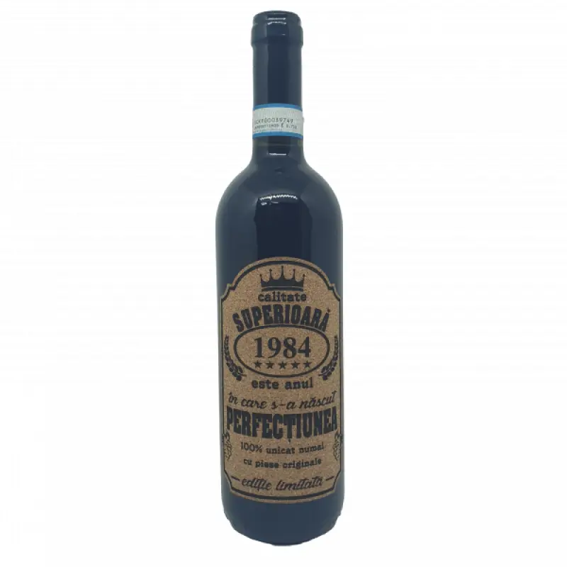 1984 este anul in care s-a nascut perfectiunea, eticheta pluta cu mesaj