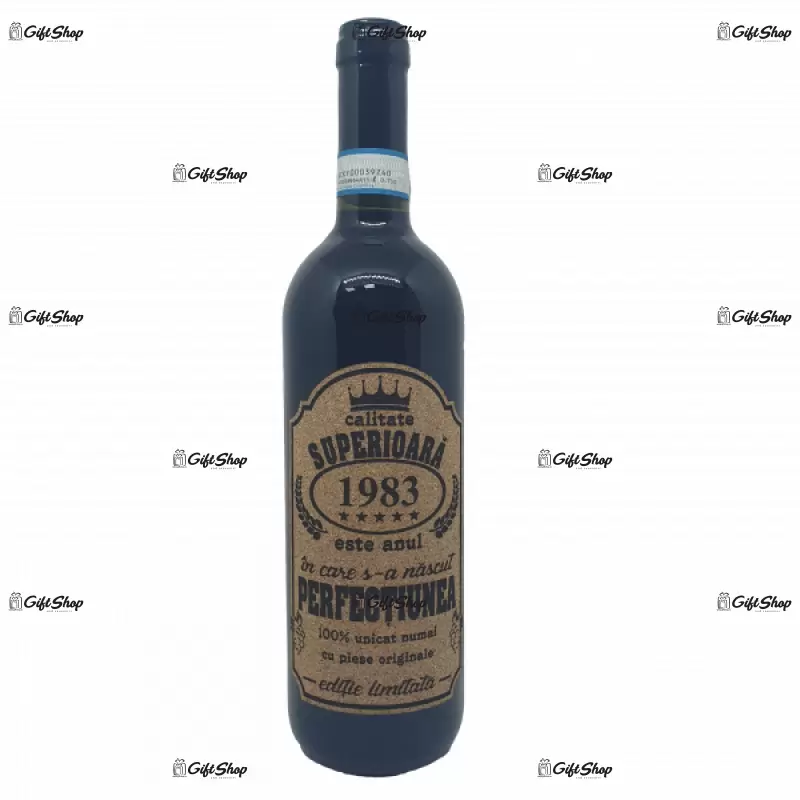 1983 este anul in care s-a nascut perfectiunea, editie limitata, vin rosu cabernet sauvignon, demisec, 750ml, 13.5% alcool