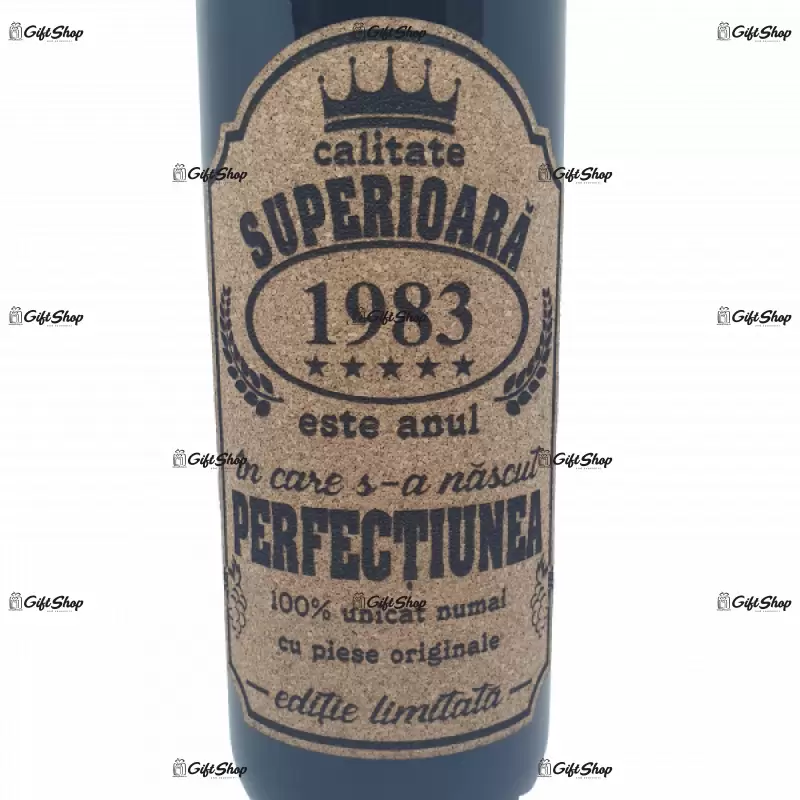 1983 este anul in care s-a nascut perfectiunea, editie limitata, vin rosu cabernet sauvignon, demisec, 750ml, 13.5% alcool