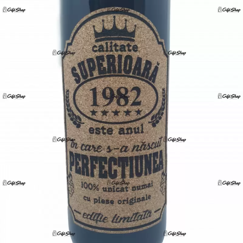 1982 este anul in care s-a nascut perfectiunea, editie limitata, vin rosu cabernet sauvignon, demisec, 750ml, 13.5% alcool