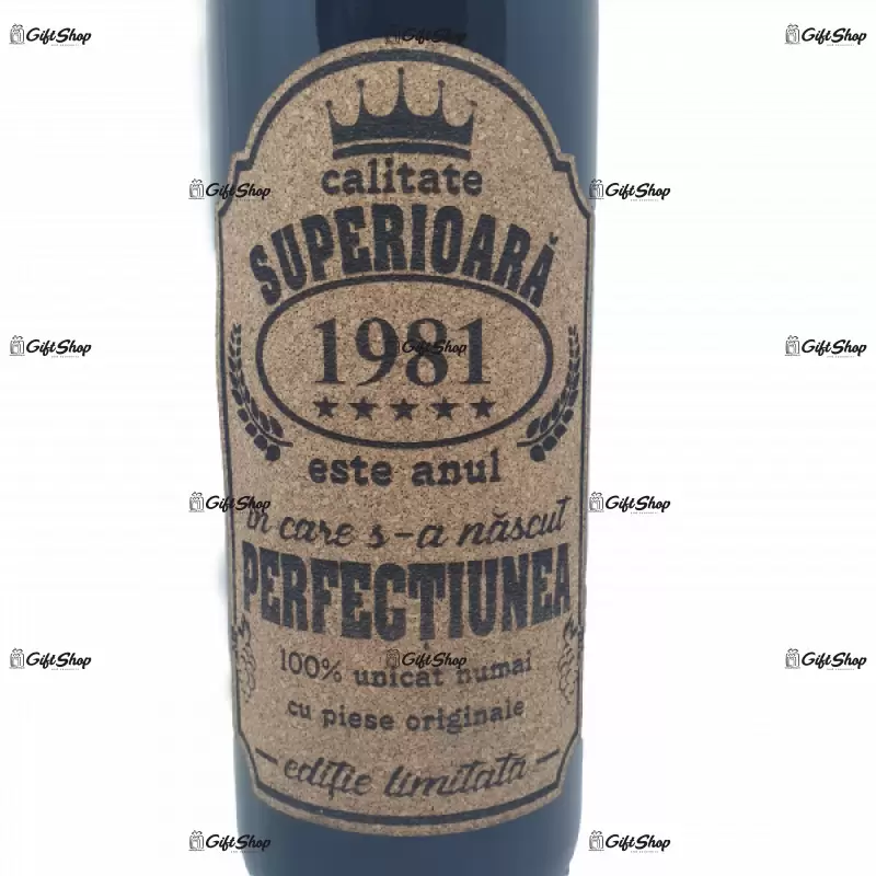 1981 este anul in care s-a nascut perfectiunea, editie limitata, vin rosu cabernet sauvignon, demisec, 750ml, 13.5% alcool