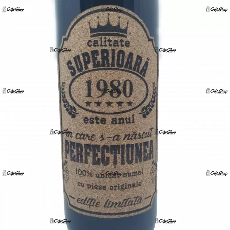 1980 este anul in care s-a nascut perfectiunea, editie limitata, vin rosu cabernet sauvignon, demisec, 750ml, 13.5% alcool