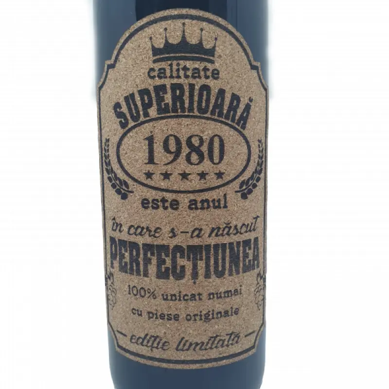 1980 este anul in care s-a nascut perfectiunea, eticheta pluta cu mesaj