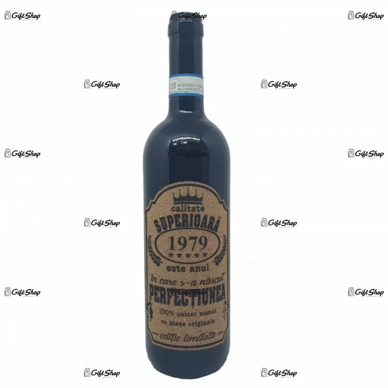 1979 este anul in care s-a nascut perfectiunea, editie limitata, vin rosu cabernet sauvignon, demisec, 750ml, 13.5% alcool