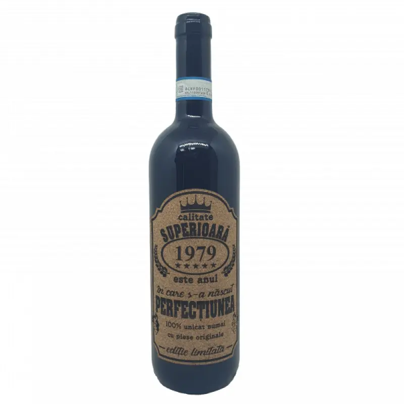 1979 este anul in care s-a nascut perfectiunea, eticheta pluta cu mesaj