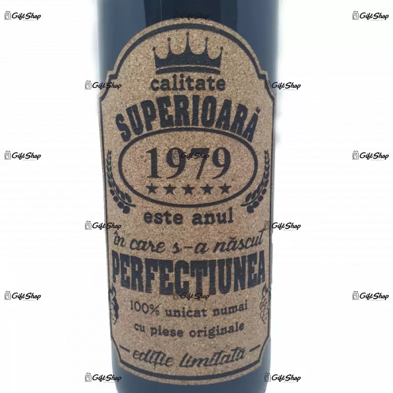 1979 este anul in care s-a nascut perfectiunea, editie limitata, vin rosu cabernet sauvignon, demisec, 750ml, 13.5% alcool