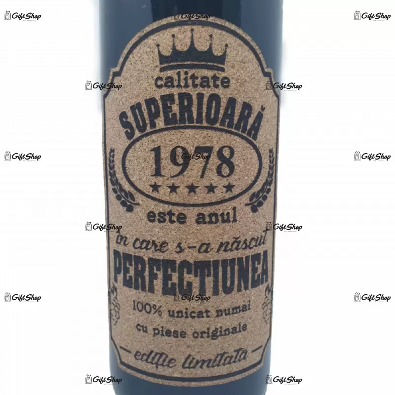 1978 este anul in care s-a nascut perfectiunea, editie limitata, vin rosu cabernet sauvignon, demisec, 750ml, 13.5% alcool