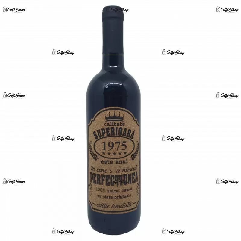 1975 este anul in care s-a nascut perfectiunea, editie limitata, vin rosu cabernet sauvignon, demisec, 750ml, 13.5% alcool