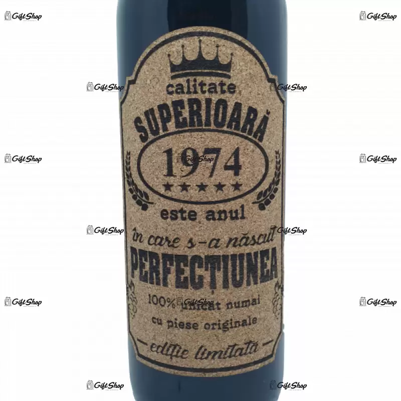 1974 este anul in care s-a nascut perfectiunea, editie limitata, vin rosu cabernet sauvignon, demisec, 750ml, 13.5% alcool