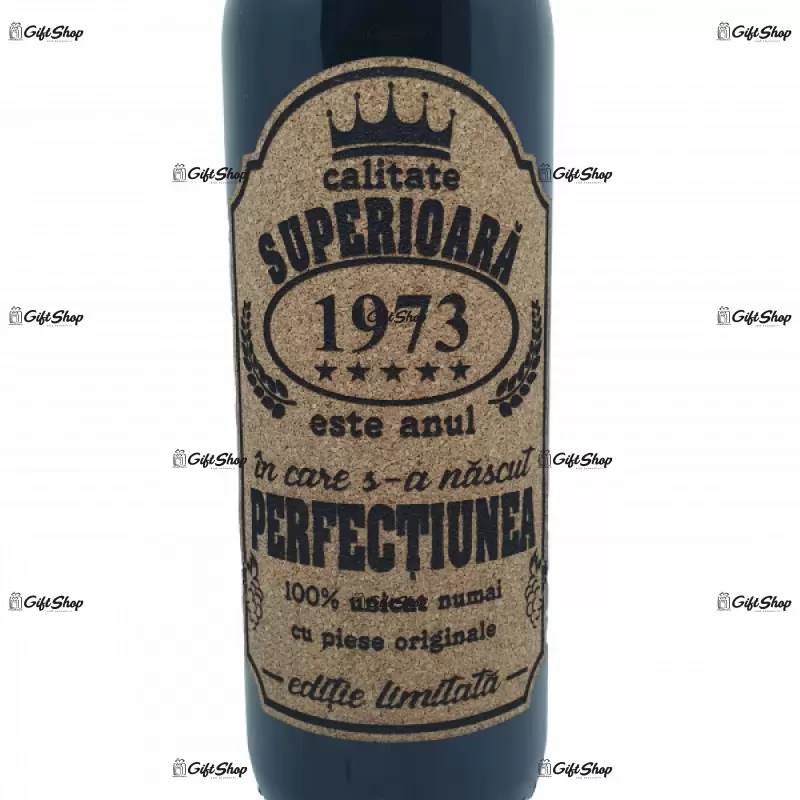1973 este anul in care s-a nascut perfectiunea, editie limitata, vin rosu cabernet sauvignon, demisec, 750ml, 13.5% alcool