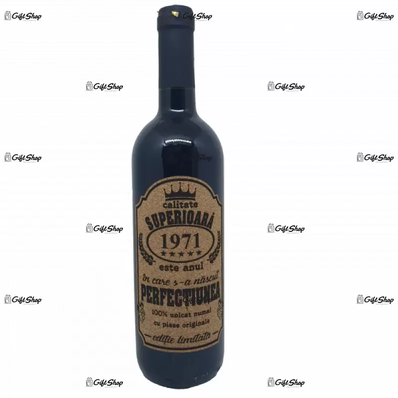 1971 este anul in care s-a nascut perfectiunea, editie limitata, vin rosu cabernet sauvignon, demisec, 750ml, 13.5% alcool