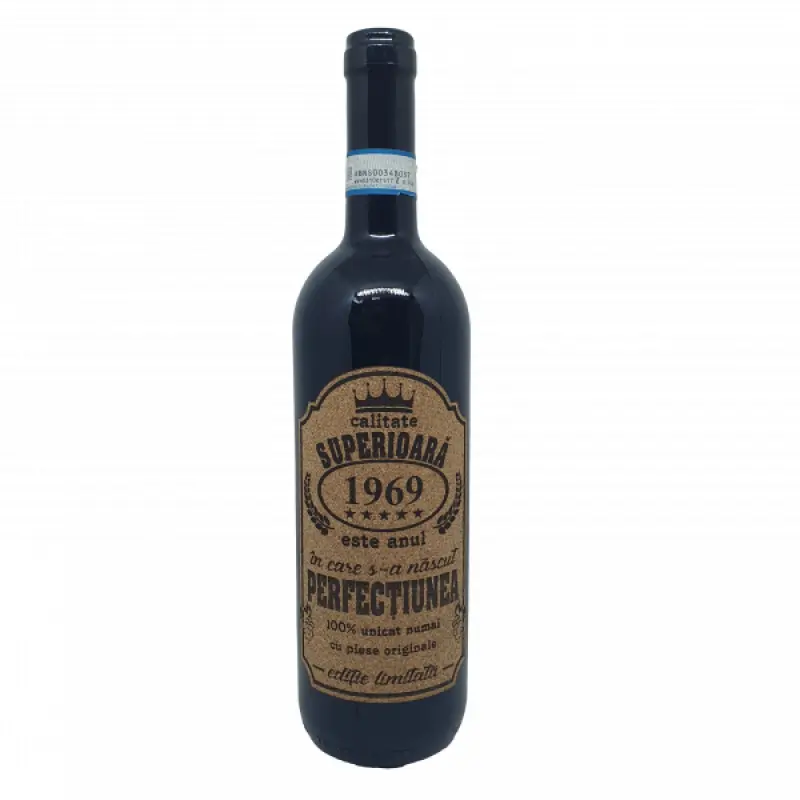 1969 este anul in care s-a nascut perfectiunea, eticheta pluta cu mesaj