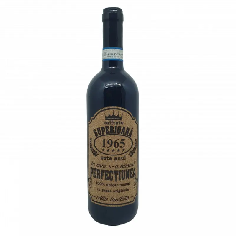 1965 este anul in care s-a nascut perfectiunea, eticheta pluta cu mesaj