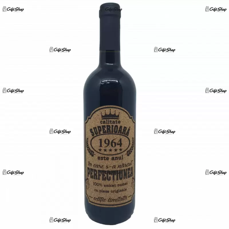 1964 este anul in care s-a nascut perfectiunea, editie limitata, vin rosu cabernet sauvignon, demisec, 750ml, 13.5% alcool