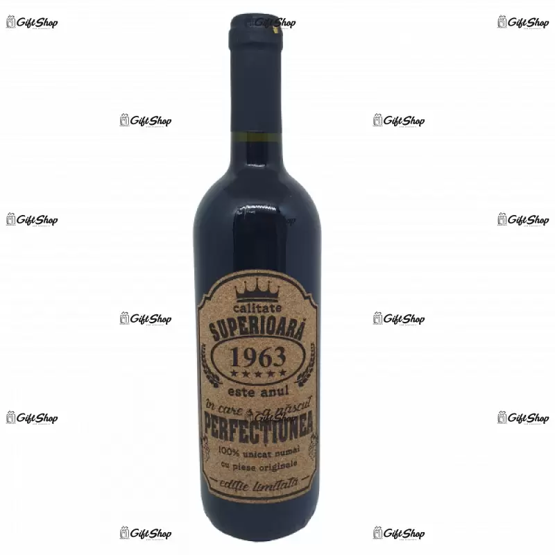 1963 este anul in care s-a nascut perfectiunea, editie limitata, vin rosu cabernet sauvignon, demisec, 750ml, 13.5% alcool
