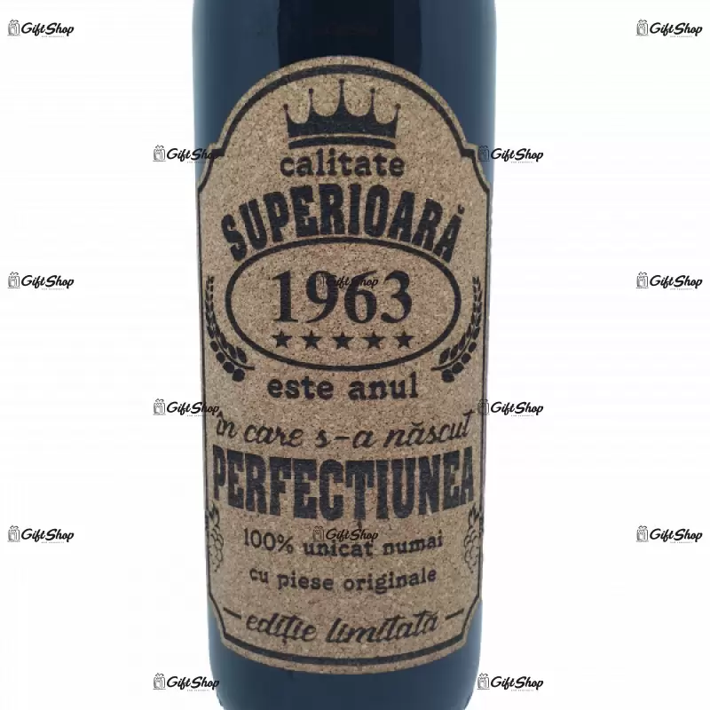 1963 este anul in care s-a nascut perfectiunea, editie limitata, vin rosu cabernet sauvignon, demisec, 750ml, 13.5% alcool