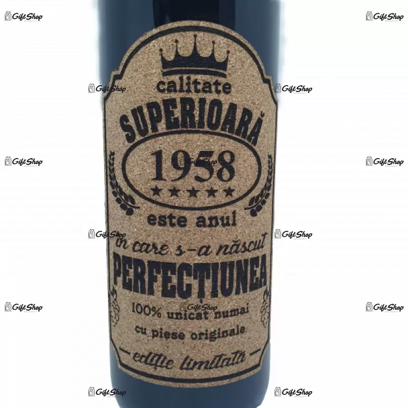 1958 este anul in care s-a nascut perfectiunea, editie limitata, vin rosu cabernet sauvignon, demisec, 750ml, 13.5% alcool