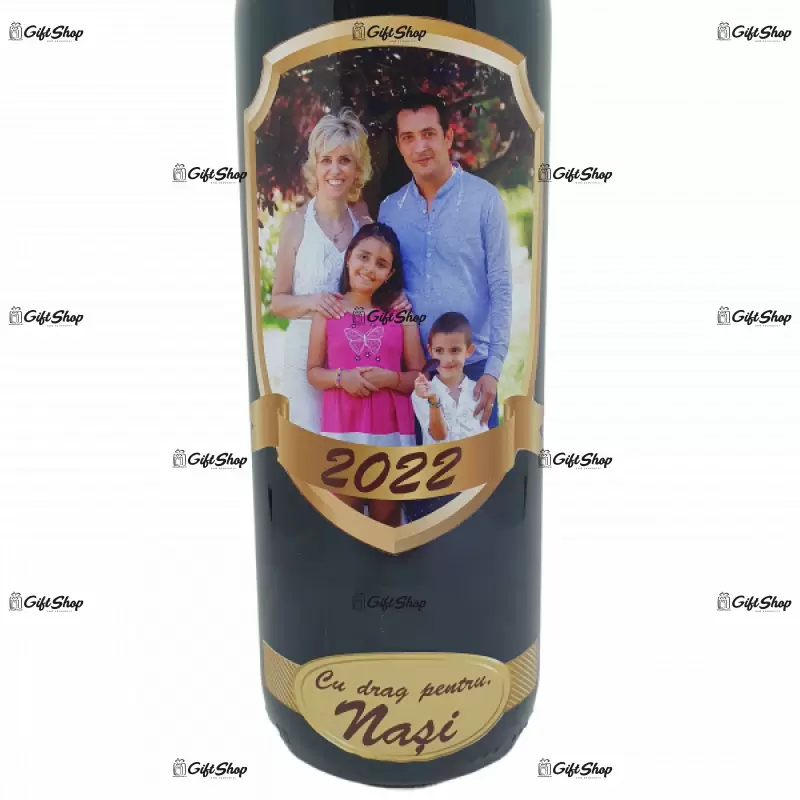 Eticheta autocolant model 4, vin rosu cabernet sauvignon, demisec, 750ml, 13.5% alcool