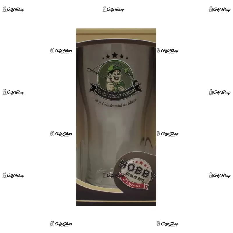 Cel mai iscusit pescar, pahar bere cu mesaj, 400 ml