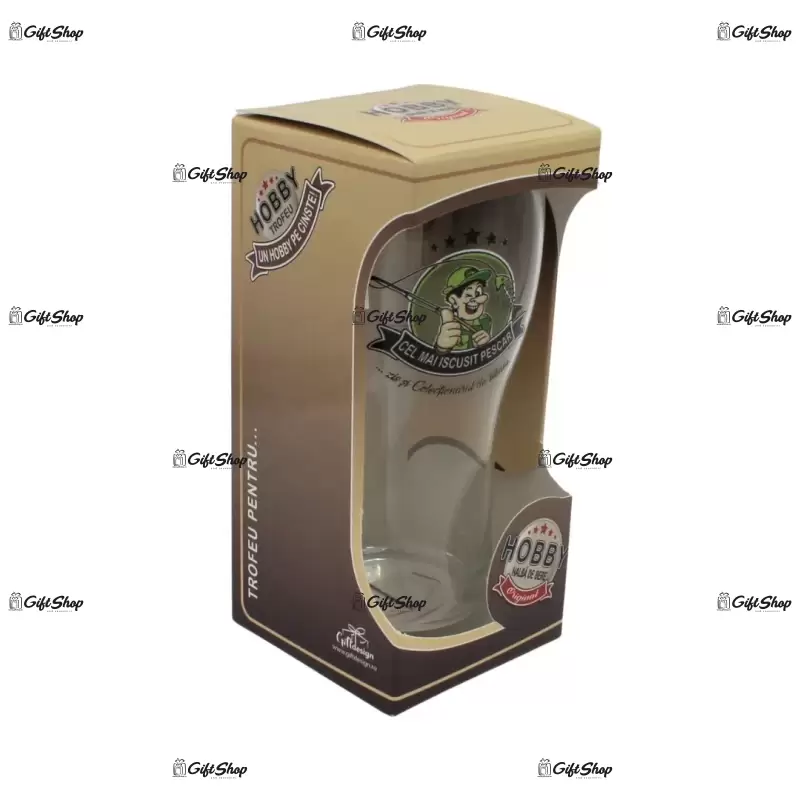 Cel mai iscusit pescar, pahar bere cu mesaj, 400 ml