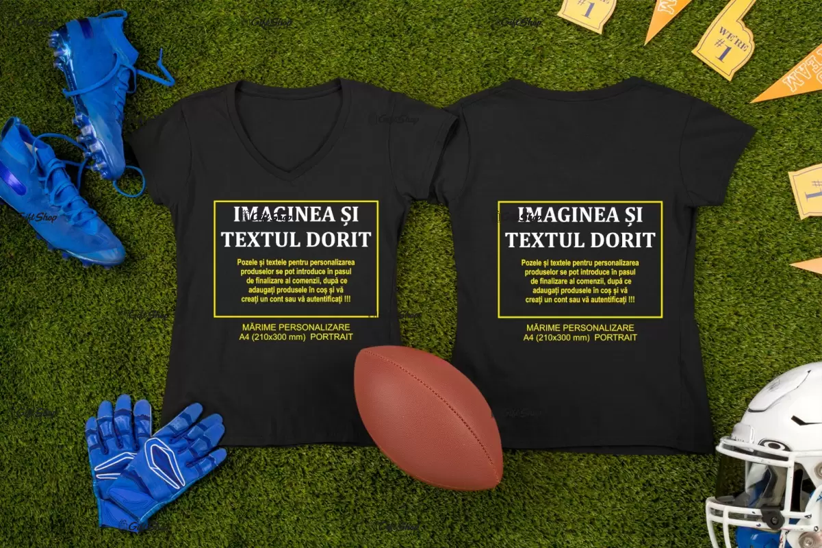 Set 2 tricouri personalizate, marime a 4, 210x300 mm in functie de grafica