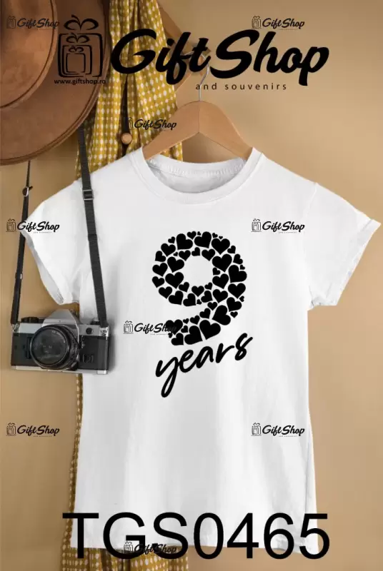 Anul in forma de inimioare, se poate schimba varsta, tricou cu mesaj