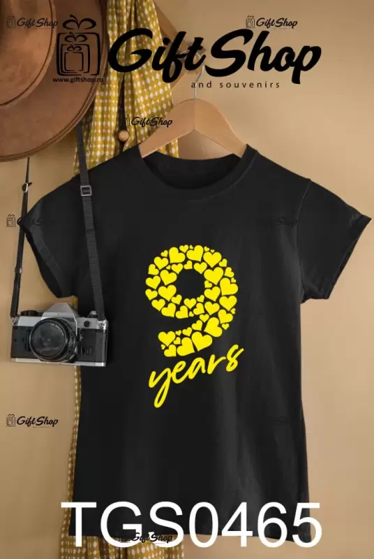 Anul in forma de inimioare, se poate schimba varsta, tricou cu mesaj